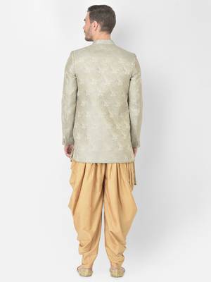 Anil Kumar Ajit Kumar Gold hand woven banarasi sherwani 4
