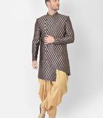 Anil Kumar Ajit Kumar Blue hand woven banarasi sherwani