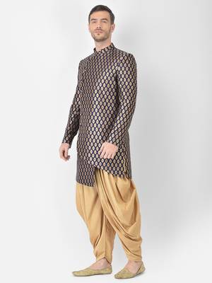 Anil Kumar Ajit Kumar Blue hand woven banarasi sherwani 2