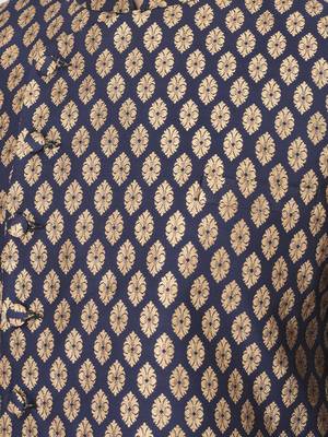 Anil Kumar Ajit Kumar Blue hand woven banarasi sherwani 5