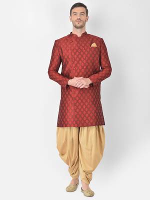 Anil Kumar Ajit Kumar Gold hand woven banarasi sherwani 1