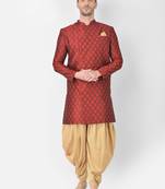 Anil Kumar Ajit Kumar Gold hand woven banarasi sherwani