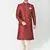 Anil Kumar Ajit Kumar Maroon hand woven cotton silk sherwani