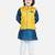 BownBee 3 Piece Jacquard Jacket Silk Kurta Pajama for Boys-Yellow