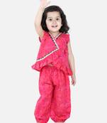 BownBee Cotton Top with Harem for Girls- Pink