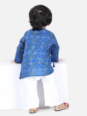 BownBee Full Sleeve Cotton Kurta Pajama for Boys- Blue 2