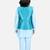 BownBee BownBee Boys Assymetric Kurta Pajama with Jacquard Jacket- Blue