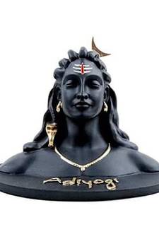 silver arts adiyogi shiv shankar murti multicolor statue