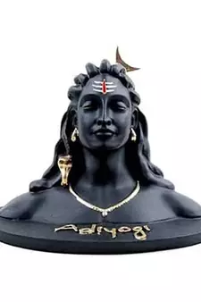 silver arts adiyogi shiv shankar murti multicolor statue