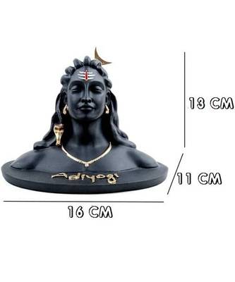silver arts adiyogi shiv shankar murti multicolor statue 4