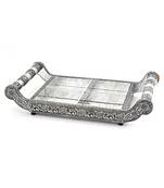 Pure White Metal Dryfruit Tray Handicraft Gift 113