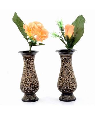 Golden Meenakari Work Flower Vase Pair Gift 201 2