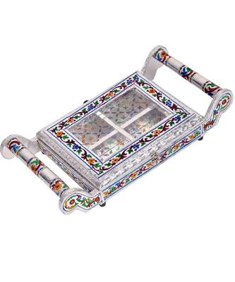 Transparent Four Partition Dryfruit Serving Tray 301 3