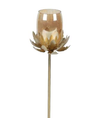 Hammered Flower Detachable Set of 2- 5x5x12 Inch 2