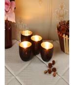 Black Big Glass Votive Set of 4