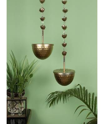 Hanging Lobaan Urli Set of 2 - 6x6x18 Inch 1