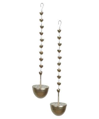 Hanging Lobaan Urli Set of 2 - 6x6x18 Inch 3