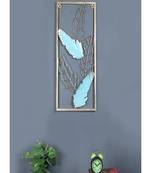 Green & Gold Leaves Rectangular Wall Decor