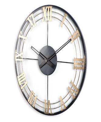 Black & Gold Roman NUmber Wall Clock 3