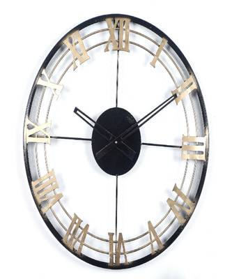 Black & Gold Roman NUmber Wall Clock 4