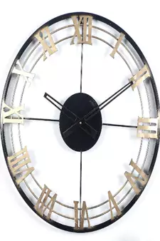 Black & Gold Roman NUmber Wall Clock