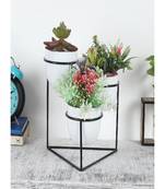 Traingle Stand Planter Black & White