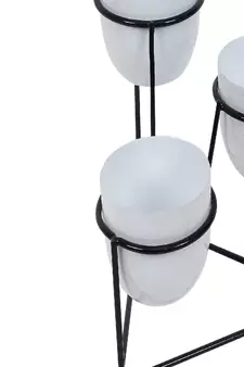 Traingle Stand Planter Black & White