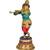  Lord Krishna Idol Statues Multicolour - Brass (Height 11 Inch)