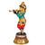  Lord Krishna Idol Statues Multicolour - Brass (Height 11 Inch)