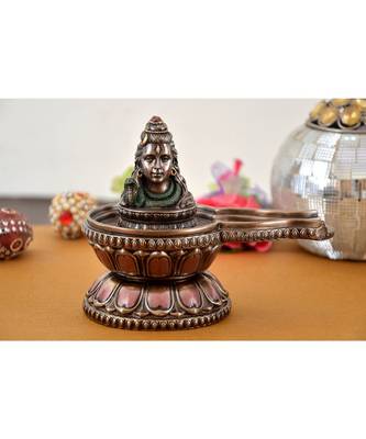  Shiva Shivling Decorative Showpice Multicolour - Resin (Height 5 Inch) 1