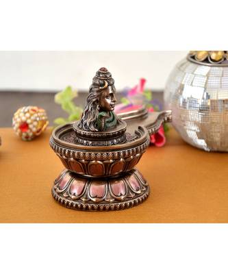  Shiva Shivling Decorative Showpice Multicolour - Resin (Height 5 Inch) 2