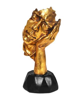  Triple Three Tiered Tortoise Showpiece Golden - Resin (Height 2.5 Inch) 1