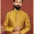 Men Yellow Blackberry Silk Kurta Churidar Set