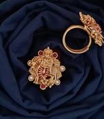 Red diamond wedding-rings