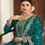 Sea Green embroidery georget silk semistitch straight suits palazzo salwar suits