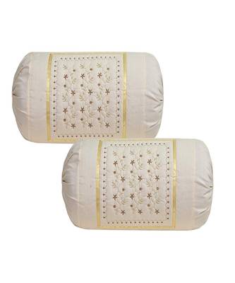 set of 2pcs embroidery cotton bloster cover pillow cover 1