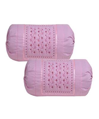 set of 2pcs embroidery cotton bloster cover pillow cover 1