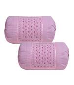 set of 2pcs embroidery cotton bloster cover pillow cover