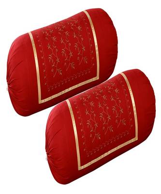 set of 2pcs embroidery cotton bloster cover pillow cover 1