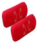 set of 2pcs embroidery cotton bloster cover pillow cover