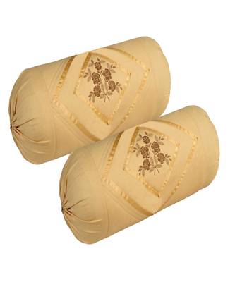 set of 2pcs embroidery cotton bloster cover pillow cover 1