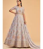 Light Lavender Georgette Anarkali Salwar Kameez