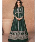 Green Embroidered Traditional Anarkali Lehenga Suit