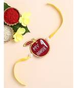 The Magic Wand Trendy My First Rakhi Apple Applique Rakhi For KidsBrother Maroon