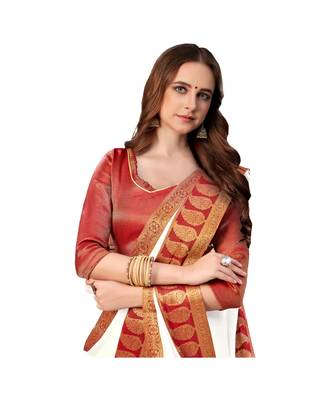 Chiffon  printed   saree & blouse 3