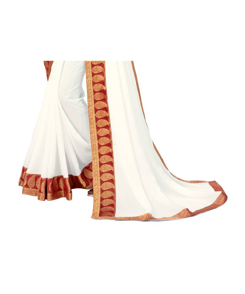 Chiffon  printed   saree & blouse