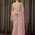 Glamourous Baby Pink Sequins Thread Embroidered Georgette Saree With Art Silk Blouse