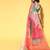 Multicolor printed organza saree with blouse