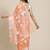 Peach woven linen saree with blouse