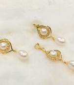White pearl pendants
